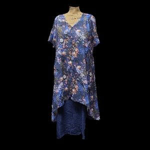 Boho Casual Summer Floral Maxi Dress Large